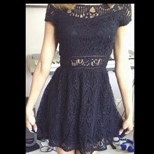 H&M Black Lace Mini Dress